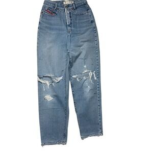 VTG Diesel‎ Jeans High Rise Ripped Look Women's Size 31 Italy Stained READ